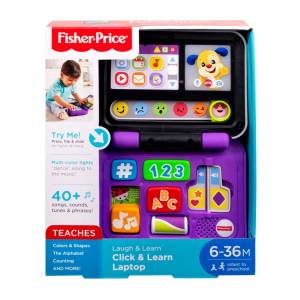 Fisher-Price – Laugh & Learn Click & Learn Laptop (Purple)-FNT20