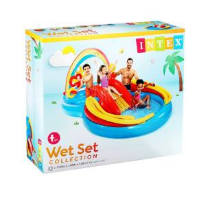 Intex Inflatable Rainbow Ring Play Center and Pool-57453NP