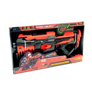 Electric burst soft bullet gun boy girl boxed red fire outdoor shooting plastic toy gun-FJ822