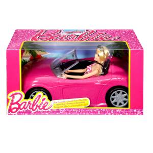 Mattel – Barbie Doll and Glam Convertible Car – Pink-DJR55