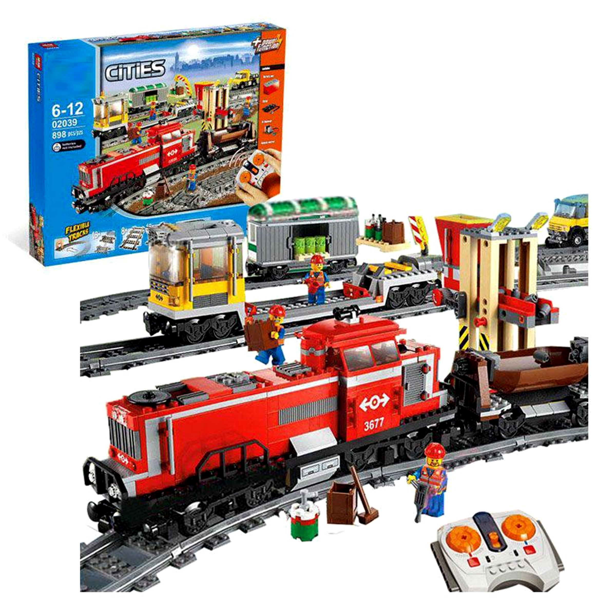 Dolu Children's Building Blocks Train Set, Tracks & Station