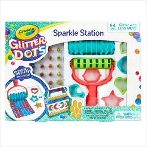 Crayola 106pc Glitter Dots Sparkle Station 04-0704