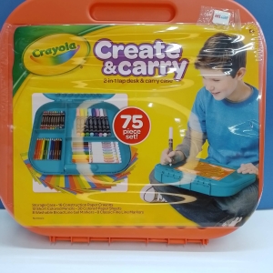 CRAYOLA CREATE & CARRY LAP DESK 75PCS