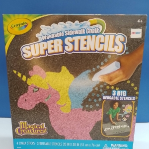 CRAYOLA SUPER STENCILS CHALK-031001