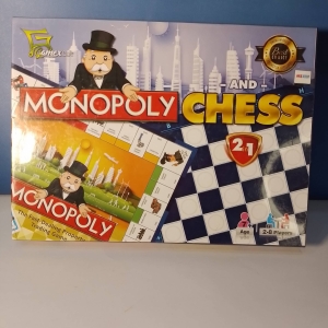 MONOPOLY AND CHESS BOARD GAME 2IN1-7132