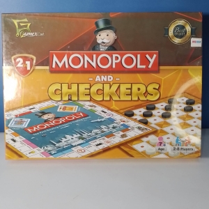 MONOPOLY AND CHECKERS BOARD GAME 2IN1-7131